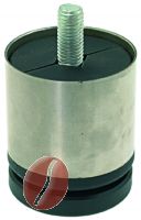 INOX-FUSS ø 50 M10 H=55÷69 mm