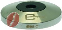 BASIS FÜR TAMPER M8 CONVEX INOX ø 58 mm