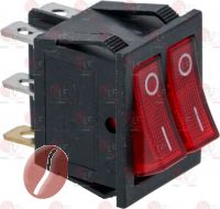 DOPPELSCHALTER ROT 16A 250V