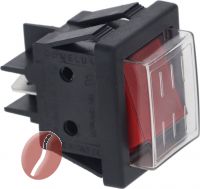 TASTER 2-POLIG ROT 16A 250V