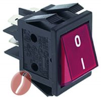SCHALTER 2-POLIG 250V 16A ROT