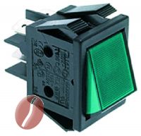 DRUCKSCHALTER 2-POLIG GRÜN 16A 250V