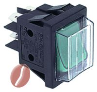 DRUCKSCHALTER 2-POLIG 16A 250V GRÜN
